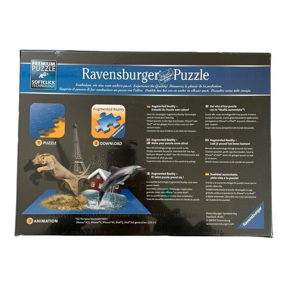 Puzzle 1000 Piece Ravensburger World Map Interactive Quiz Game Brand New Sealed - Picture 2 of 7